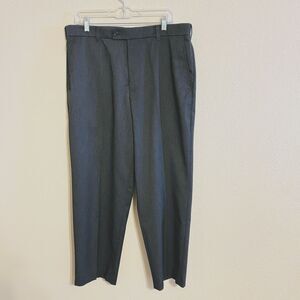 Dockers Collection Dress Pants Mens 36x29 Dark Gray Straight Slacks Solid EUC